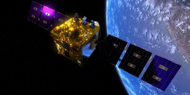 ワープスペースの小型光中継衛星（イメージ）