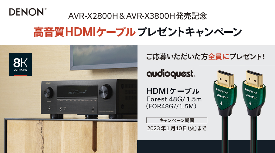 SALE新品】 オーディオクエスト 48Gbps 8K対応HDMIケーブル(3.0m・1本