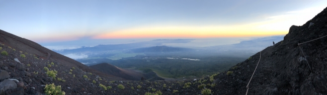 富士山からみた出発地点