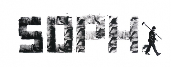 今回の個展を記念しNick Walkerが描きおろした”SOPH.”のロゴ