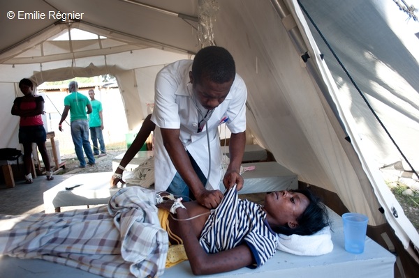 ハイチ大地震の震源地に近いレオガンにあるMSFの治療センター（2013年1月撮影）