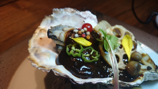 広島牡蠣と有機野菜の田楽焼き