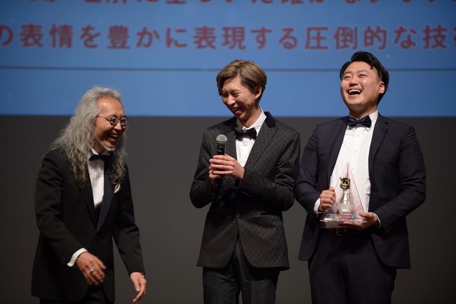 DF2019 CGアニメーション最優秀作品制作者の田中謙光さん、深山大輝さん。映画祭ではレッドカーペットを歩きました