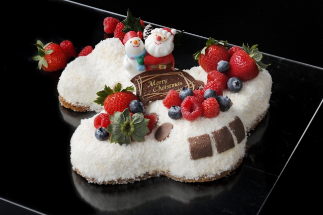 飛行機型クリスマスチーズケーキ