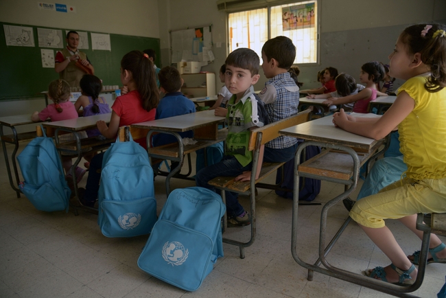 レバノンの公立学校へ通う子どもたちも支援©UNICEF Lebanon/2014