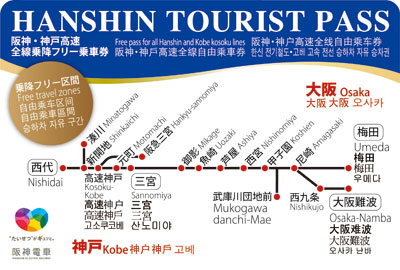 「HANSHIN TOURIST PASS」券面デザイン