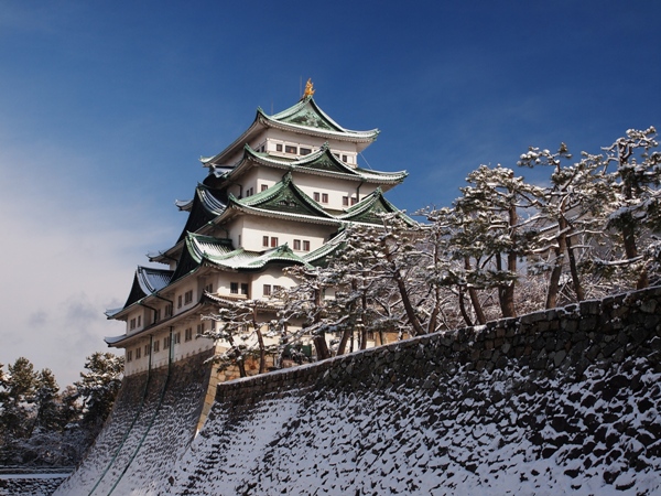 名古屋城の冬景色