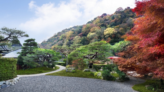 翠嵐 ラグジュアリーコレクションホテル 京都 嵐山を借景とした日本庭園 秋イメージ