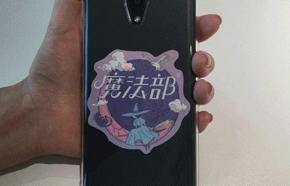 魔法のように光を受けてきらめくホログラムステッカー、スマートフォンケースにはさめるサイズ(直径約7cm) 魔法のように光を受けてきらめくホログラムステッカー、スマートフォンケースにはさめるサイズ(直径約7cm)