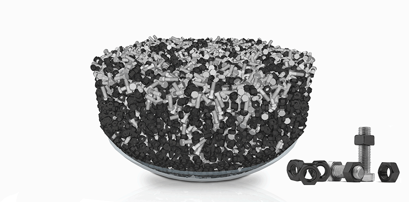 ボルト研磨のシミュレーション:通常、複数の異なる形状を一度の計算で実施すると膨大な時間を要しますが、GPUの並列計算を利用することで高速な解析が可能となります。 ボルト研磨のシミュレーション:通常、複数の異なる形状を一度の計算で実施すると膨大な時間を要しますが、GPUの並列計算を利用することで高速な解析が可能となります。