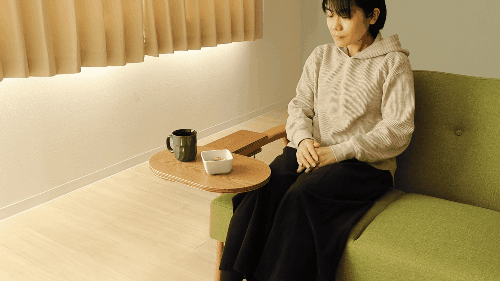 サッとしまって立ち上がる♪