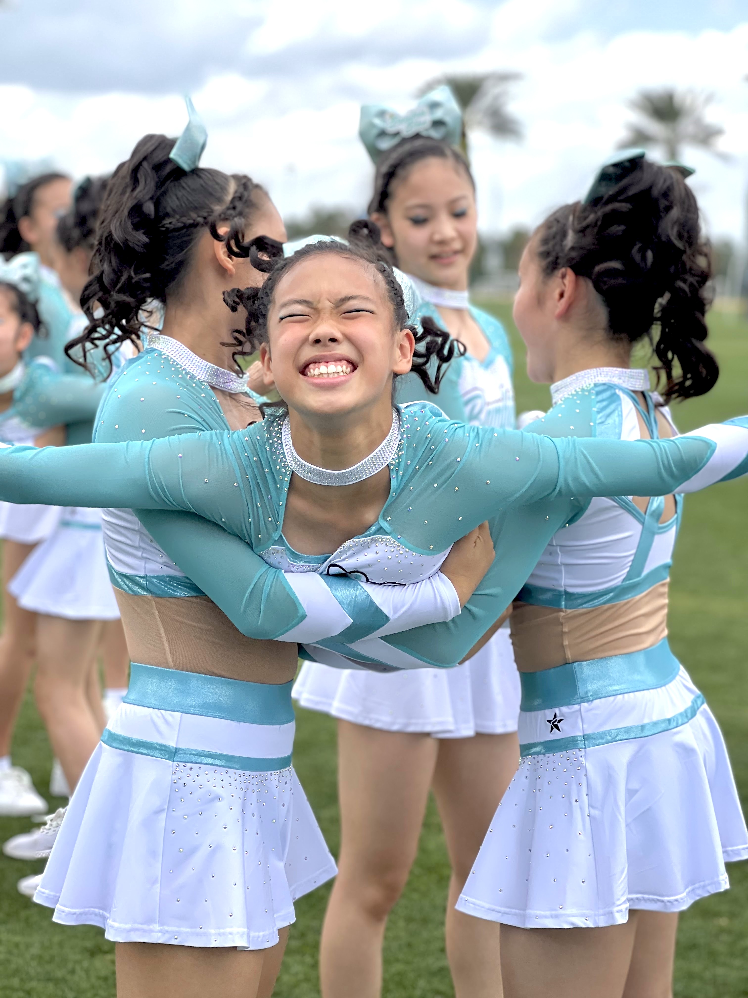 屋外練習の様子©Kawasaki Kids Cheerleadingclub BAMBIES All rights reserved
