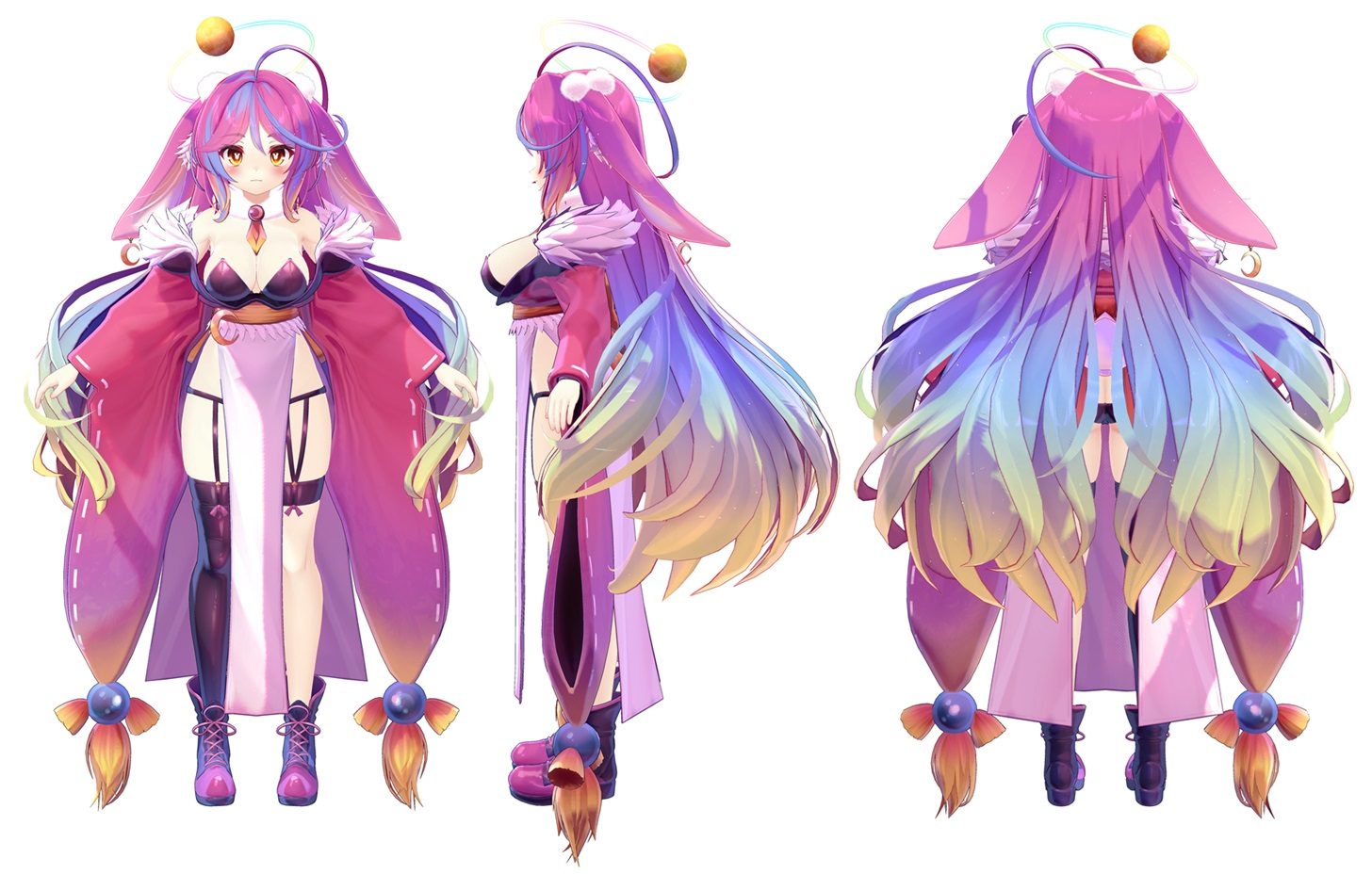 ※「伊奈波かや」三面図（3Dモデル）