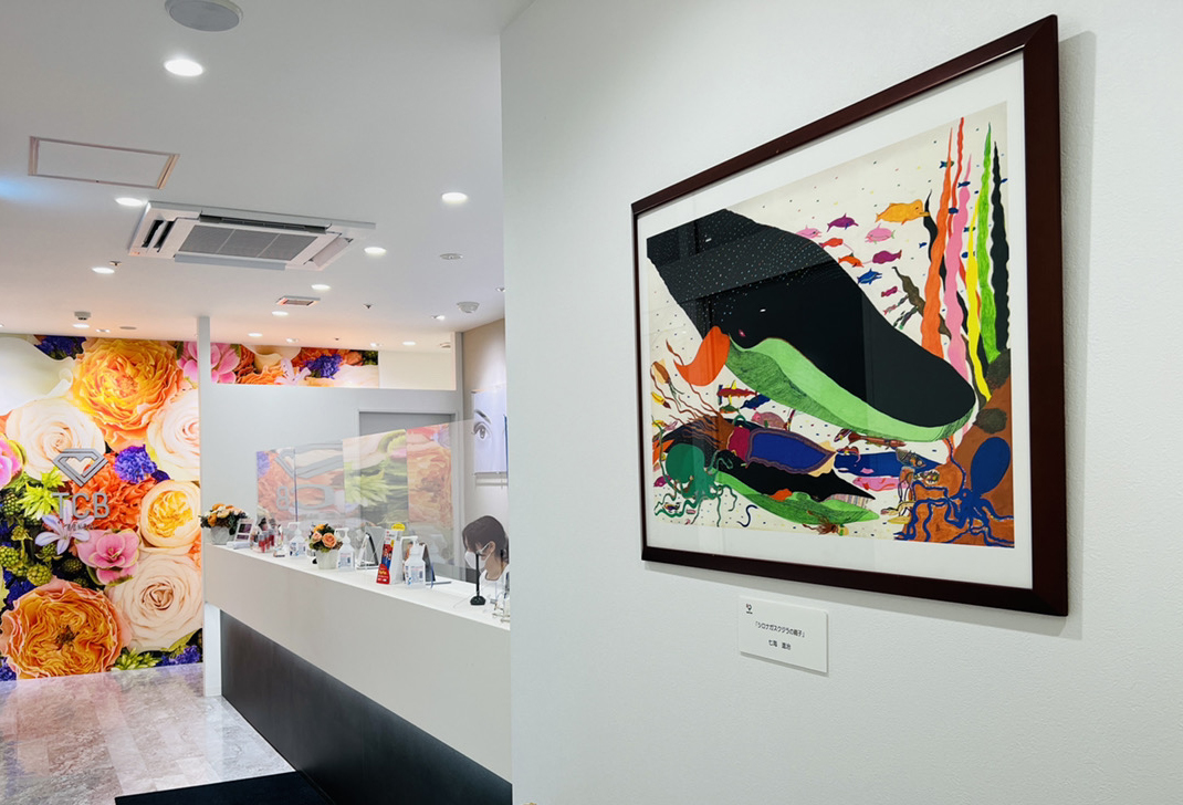 作品名「シロナガスクジラの親子」