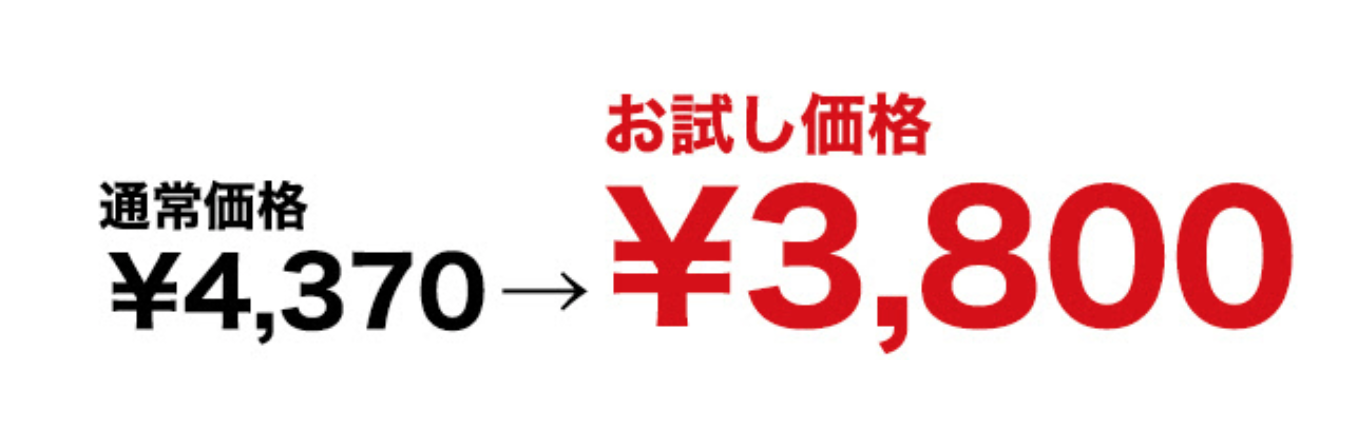お試し価格