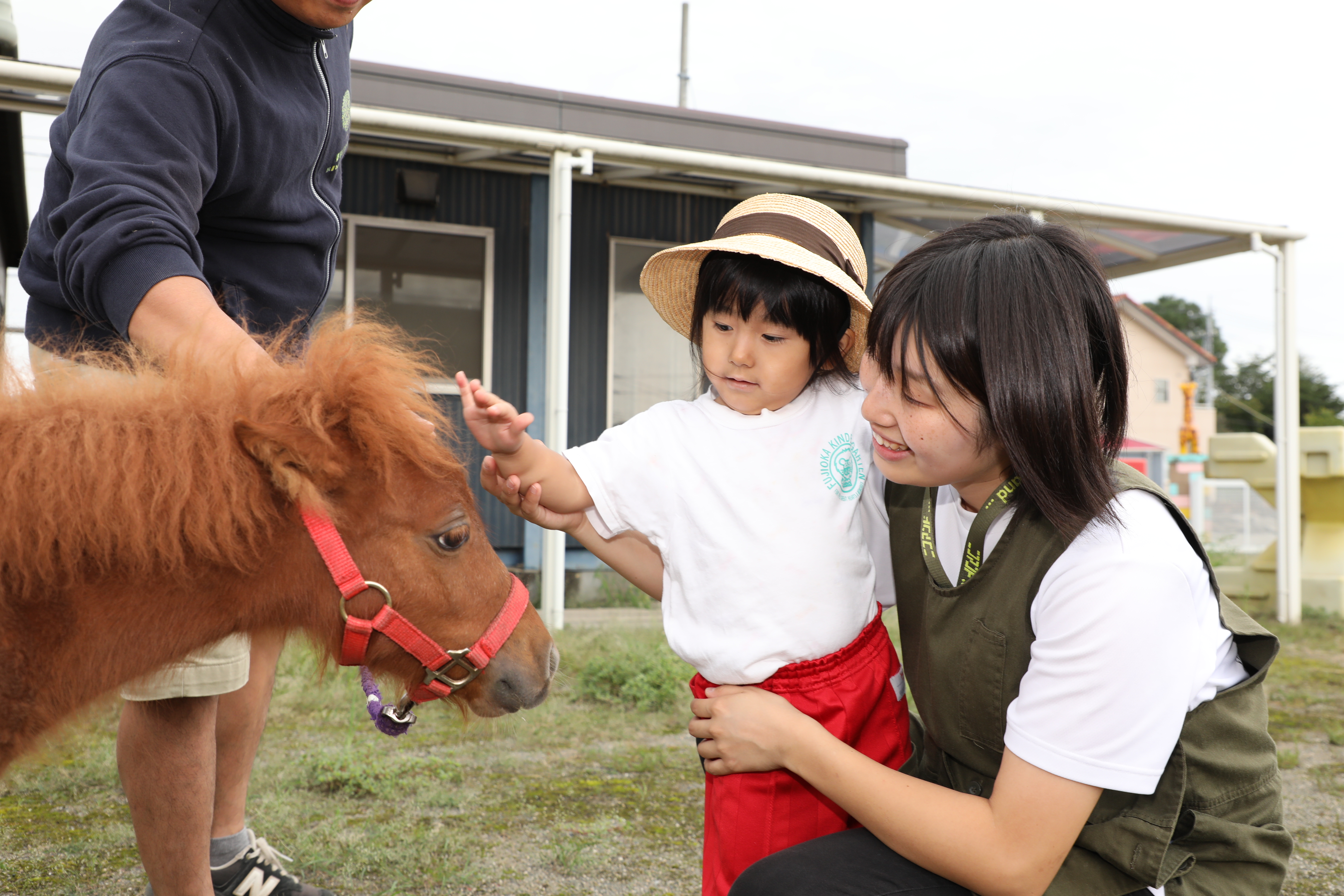子どもがはなことの触れ合います。