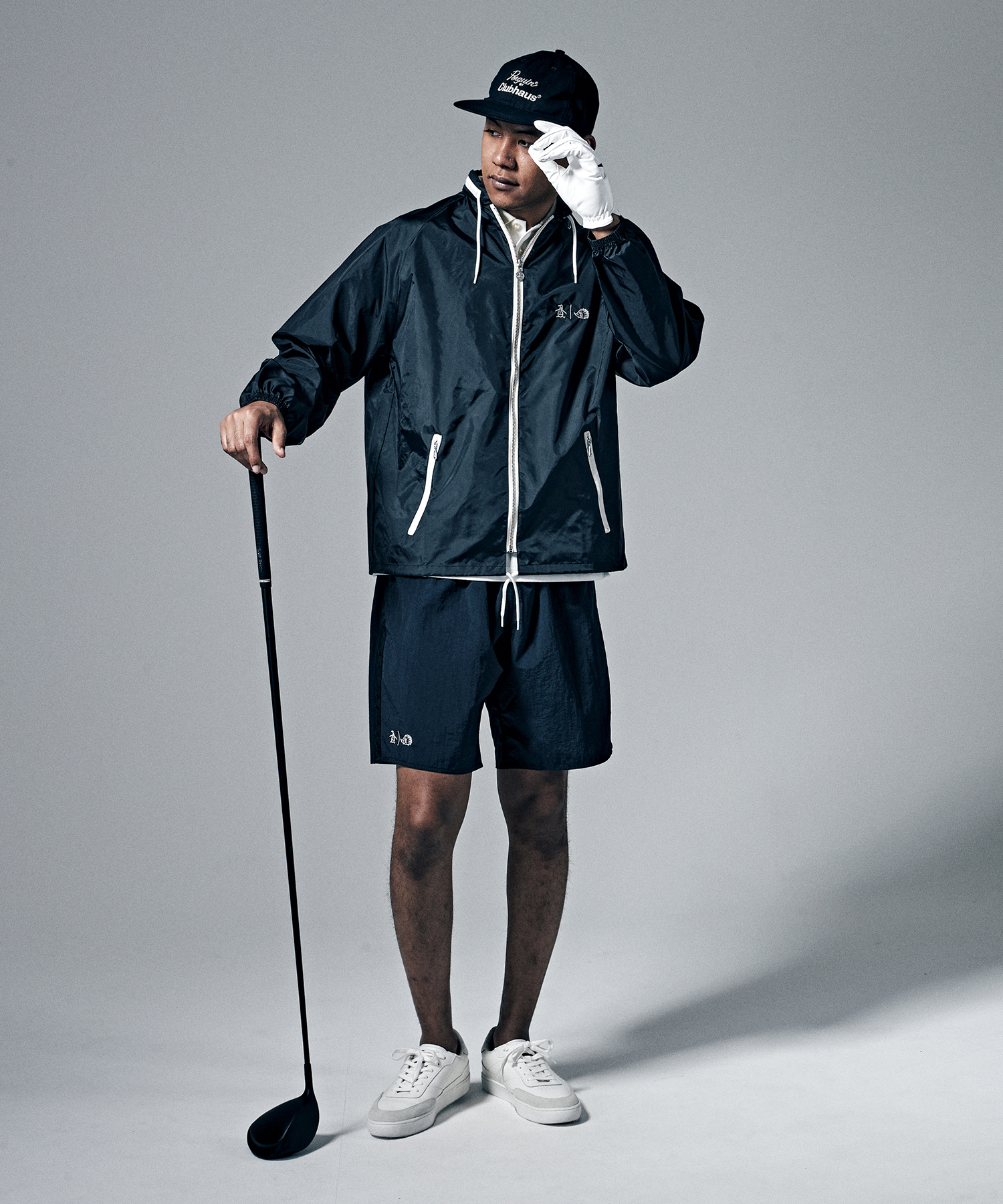 Nylon Jacket：MLMVJK02FS 15,400円（税込）Buggy shorts：MLMVJD50FS　NV00 9,680円（税込）CAP：MLBVJC01FS　NV00 6,600円（税込）
