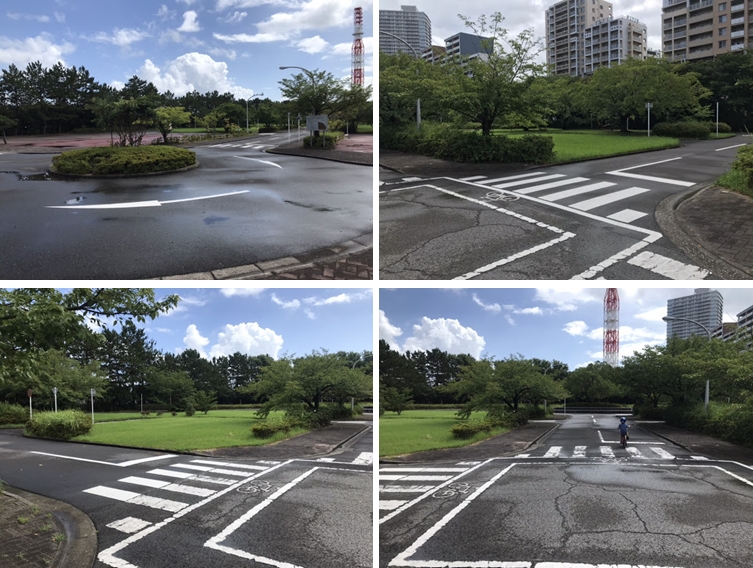 花見川緑地公園：交通ルールと運転マナーを楽しく身につけていただくための交通安全教育施設です。