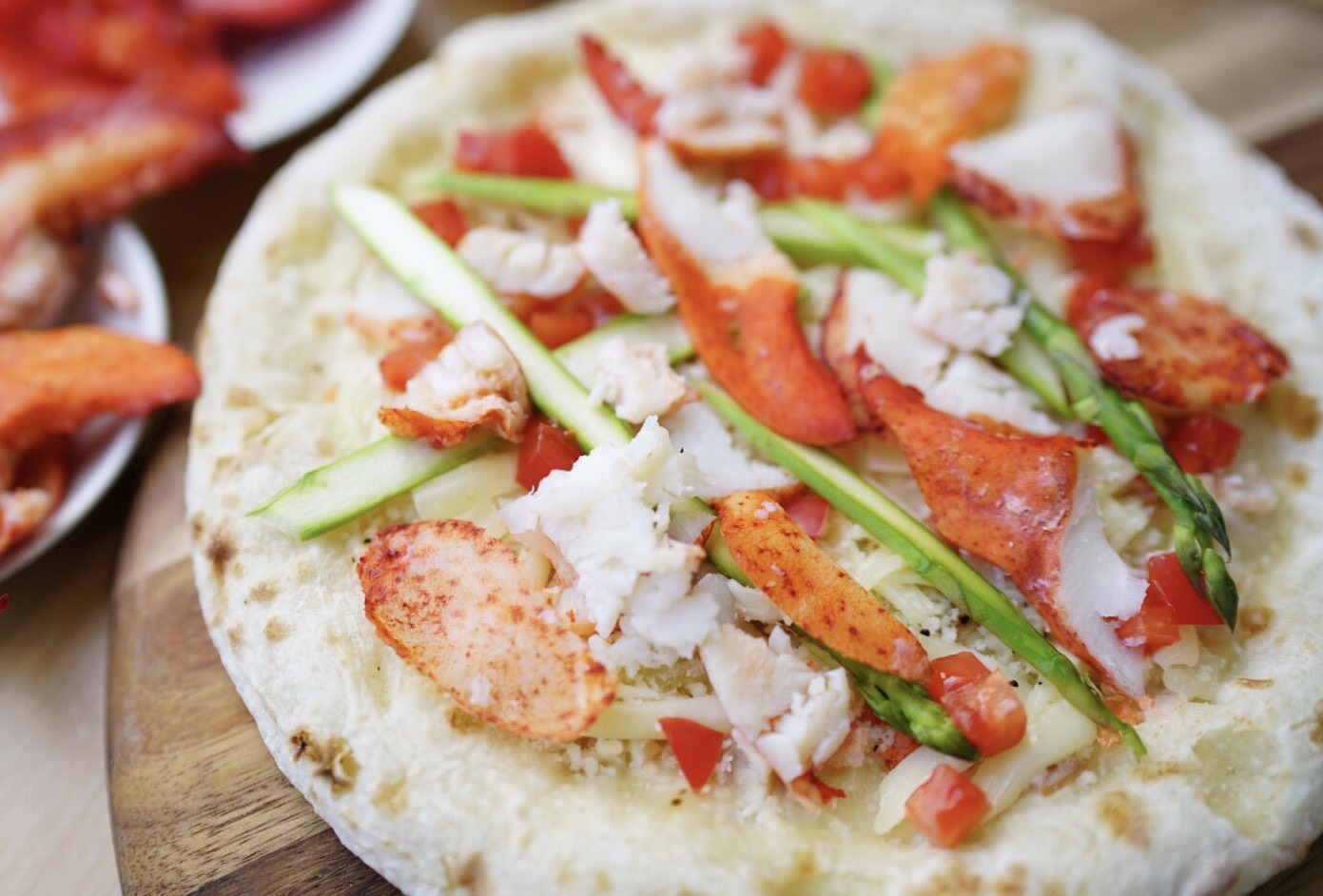 ロブスターとアスパラガス