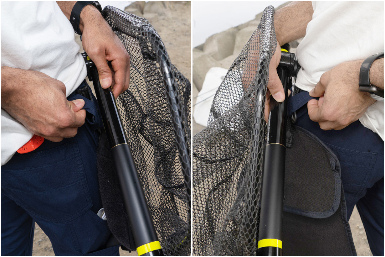 ※左右ともFishermans Workpants HASU®（NTP）ネイビー着用