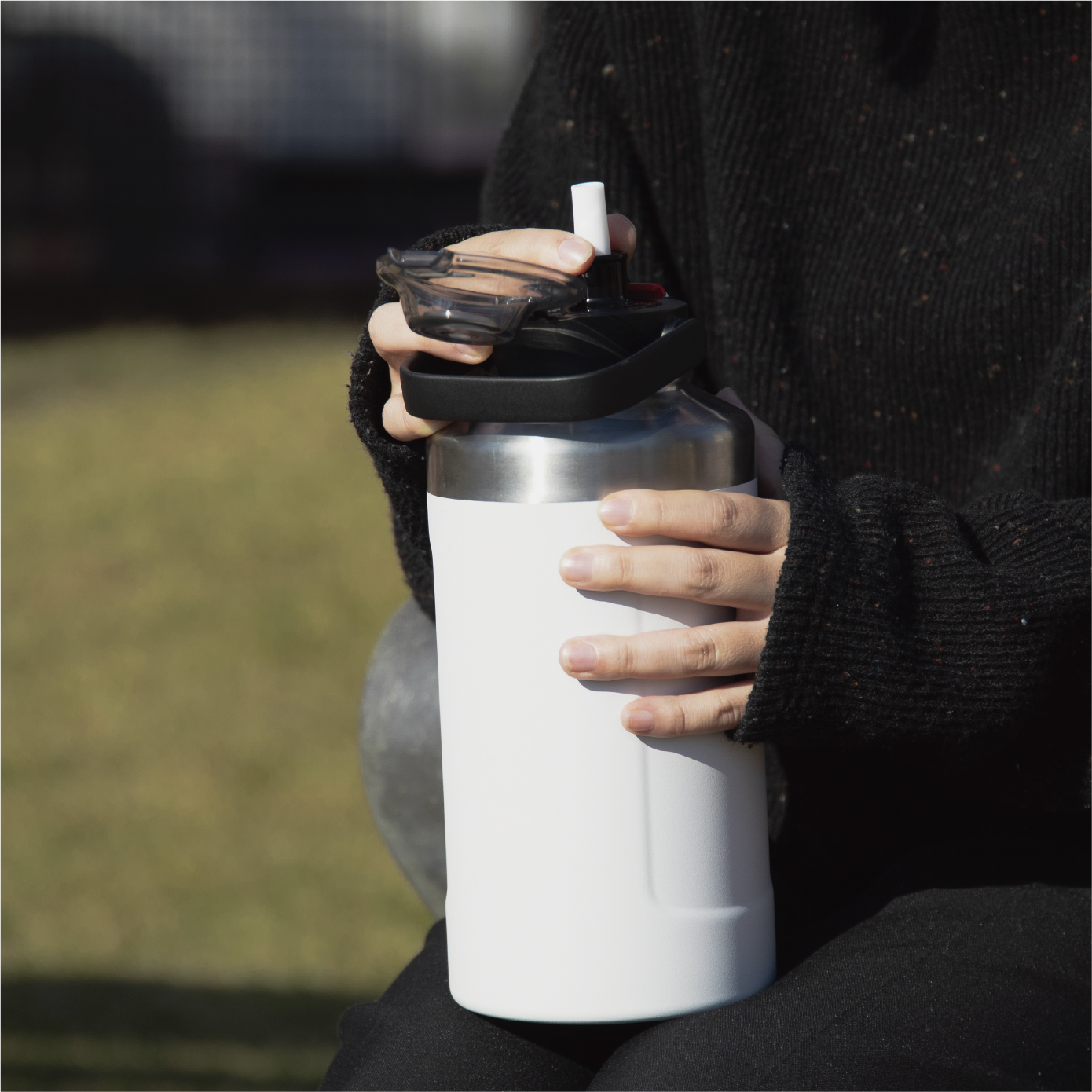 太口ストローで飲みやすい