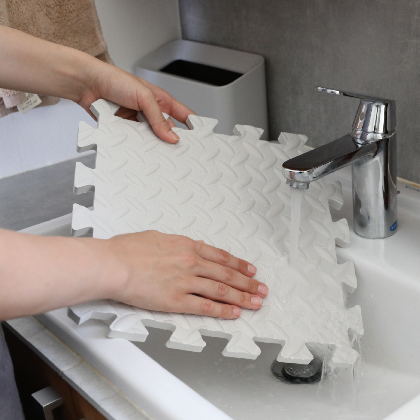 一部だけ取り外して洗えるジョイントマット