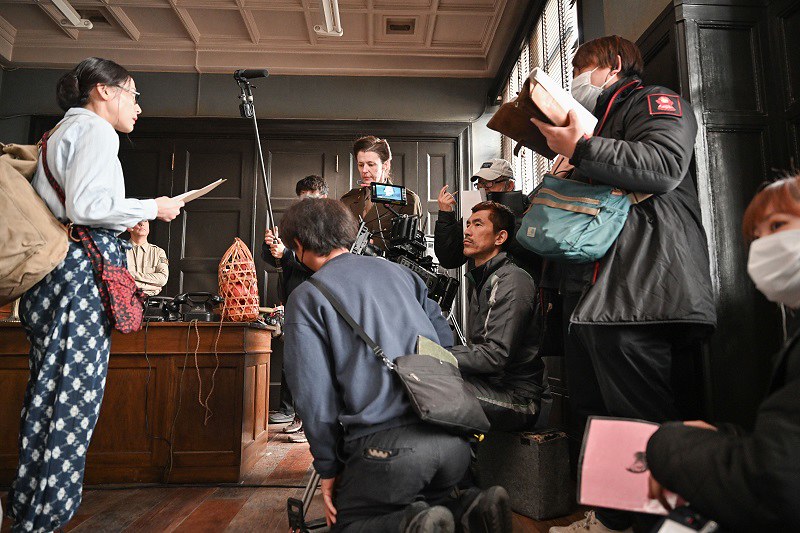 映画「じょっぱりー看護の人花田ミキ」撮影風景