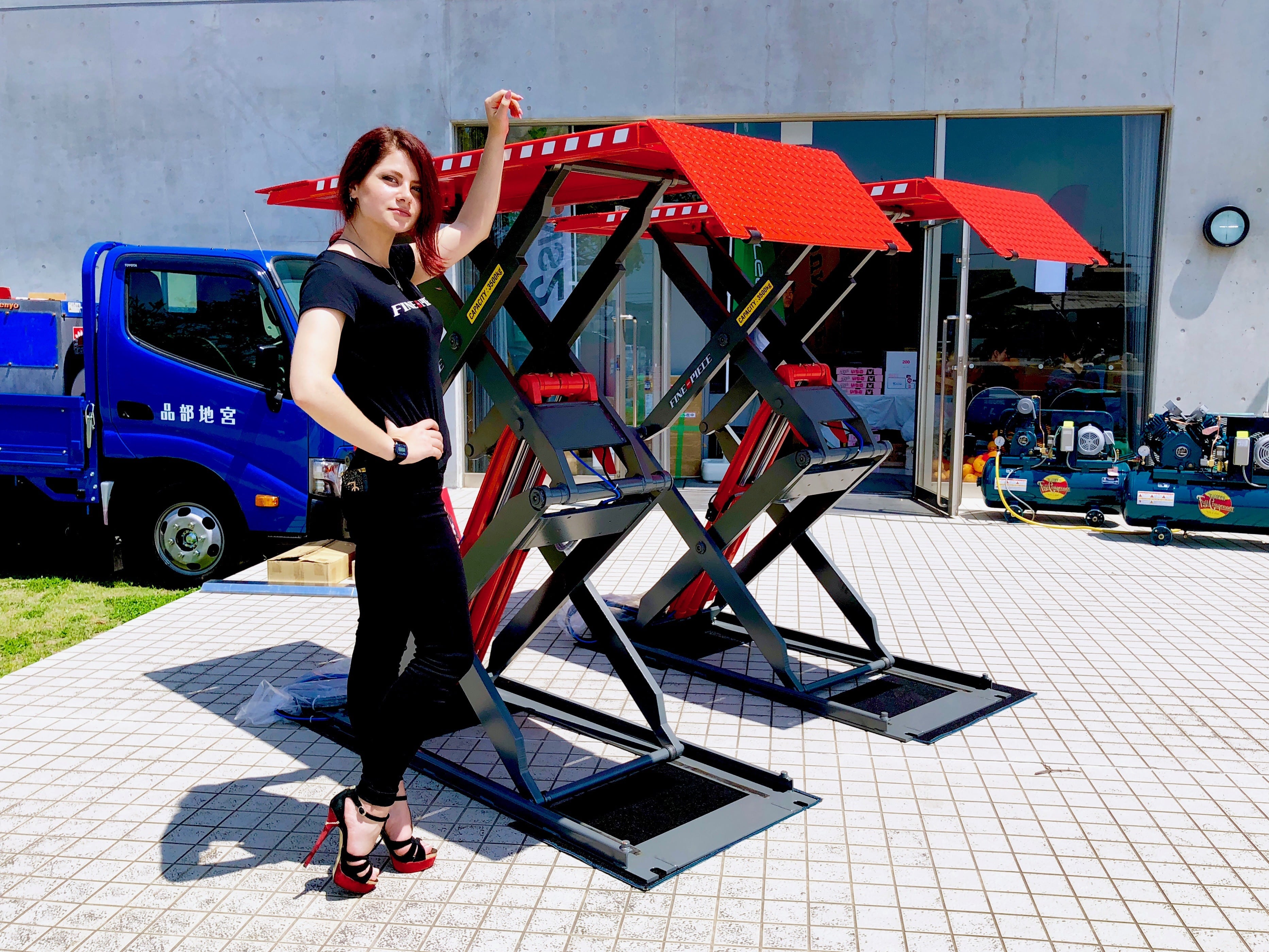 ファインピース 自動車整備用リフト 120mm薄型シザースリフト