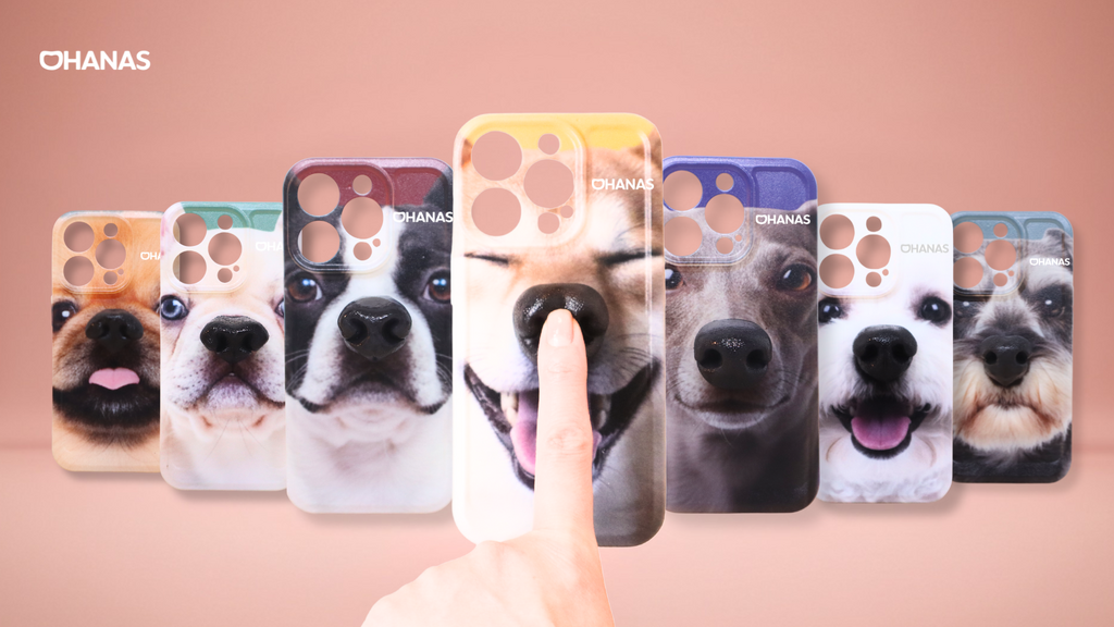 スマートフォン本体 犬の顔デザインケース付き sp-