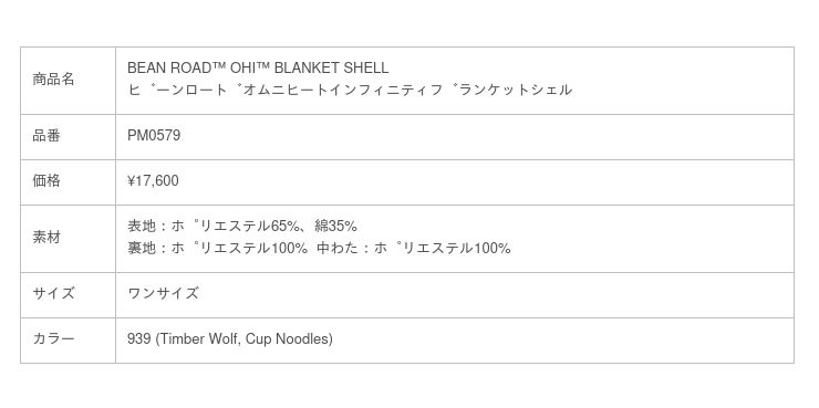 カップヌードル×Columbia コラボ第2弾『ブランケットポンチョ』2023年1