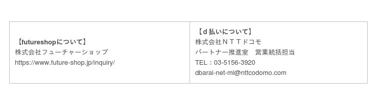 Ec構築プラットフォーム Futureshop D払い 導入の先行申し込み受け付けを開始 時事ドットコム