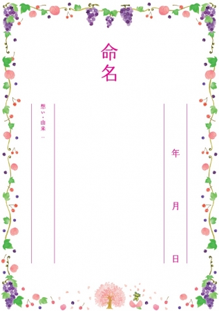 【韮崎市】命名（女の子）