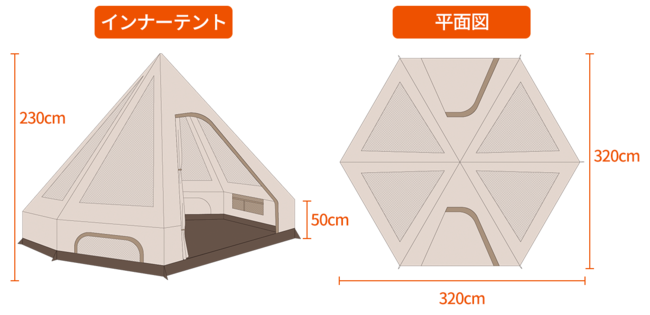 KingCamp ベルテント ANIZO(アニゾウ) S 320 変形自在4in1 超軽量