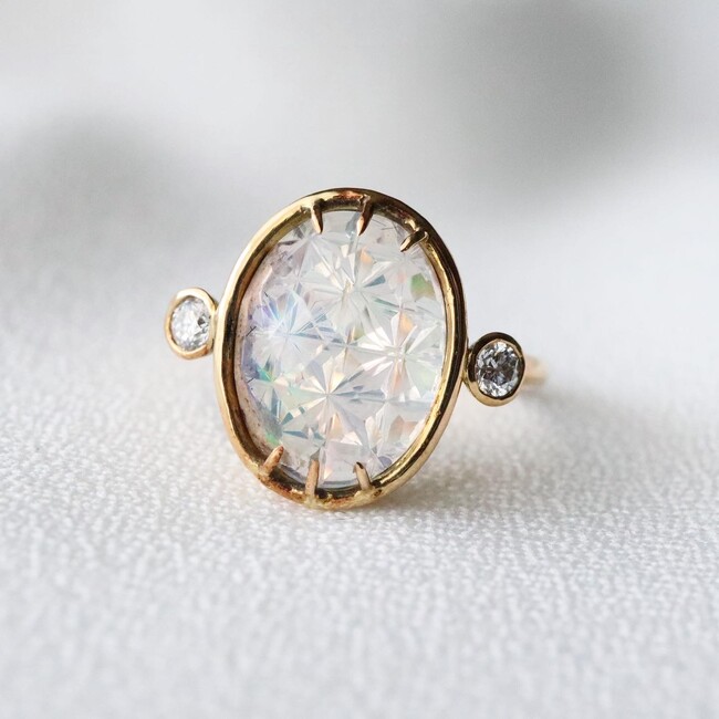 eclat ring -Opal&Diamond-