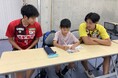 8月10日(土)知求塾 presentsマッチ試合前に『FC刈谷選手と一緒に夏休みの宿題をしよう』実施
