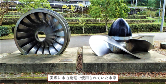 実際の水力発電に使われていた水車 実際の水力発電に使われていた水車