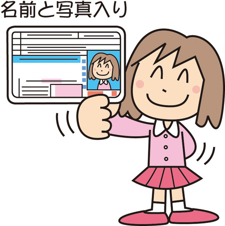 子ども安全免許証と女の子