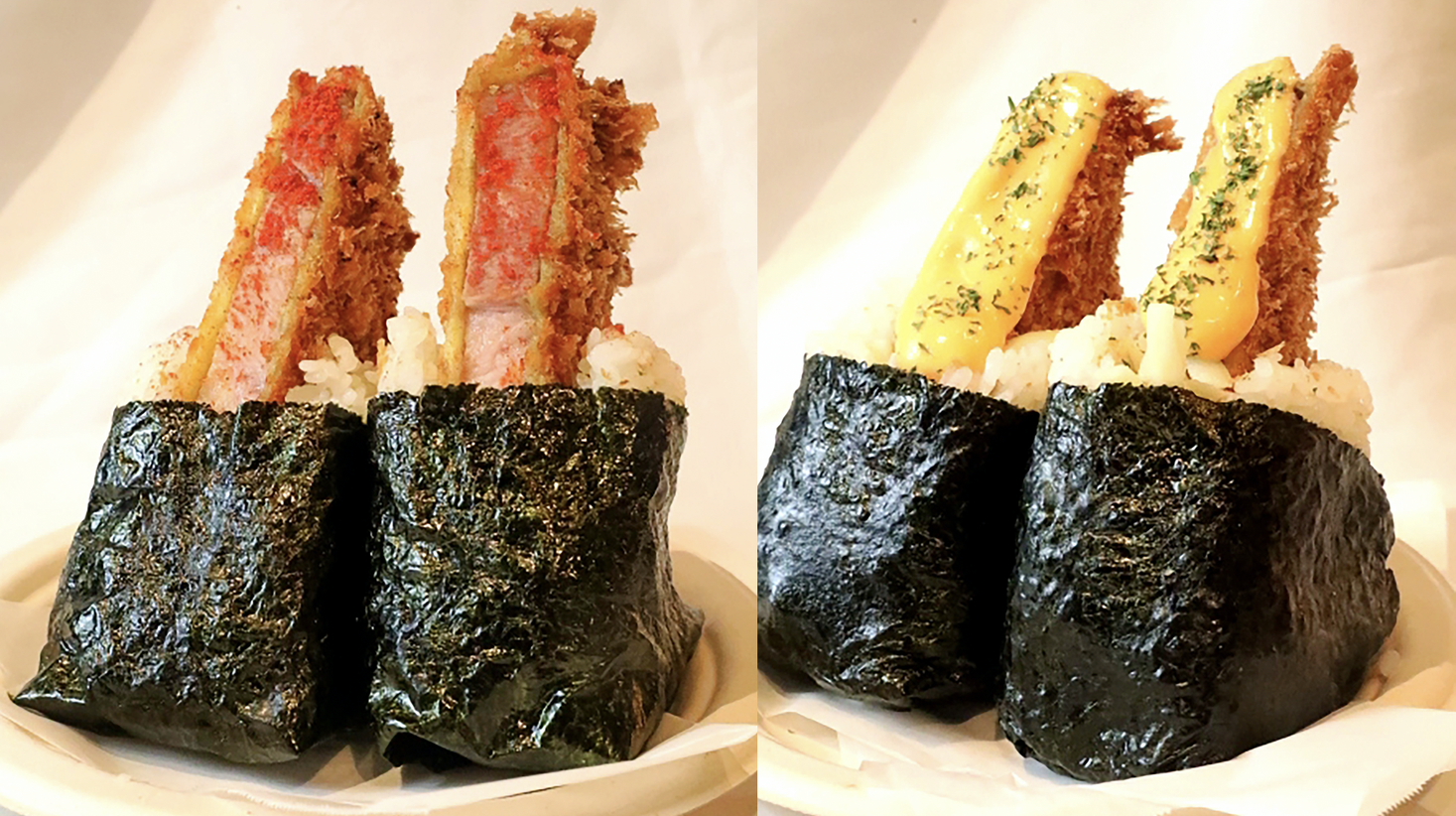 総重量300g超え！お昼ご飯は日本一デカいとんかつおにぎり1個で満腹に！心斎橋駅直結のPARCO地下1階にちよ松が【とんかつおにぎり ちよ松