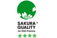 函館・湯の川温泉 ホテル万惣 宿泊施設品質認証制度「Sakura Quality An ESG Practice「通称:サクラクオリティグリーン)」4御衣黄ザクラを獲得