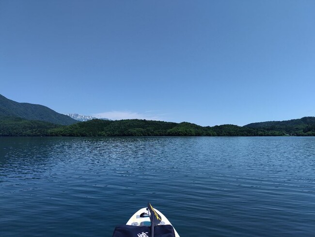 青木湖でSUP。ワンちゃんとも楽しめる！！