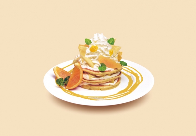 マンゴ＆オレンジ ボルケーノパンケーキ
