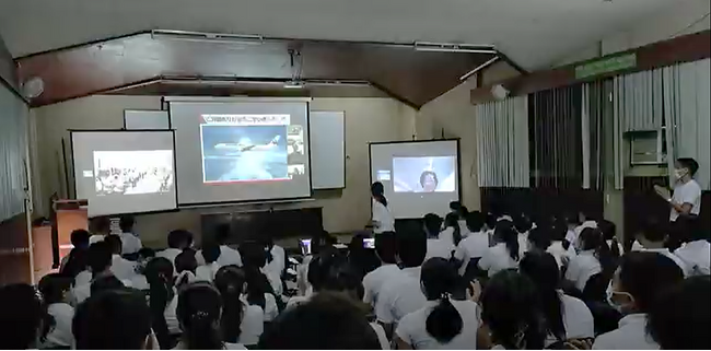 ■ONODERA USER RUNフィリピンアカデミー・ダバオセンターにてJALグランドサービス社とのオンラインによる試験対策講座の様子