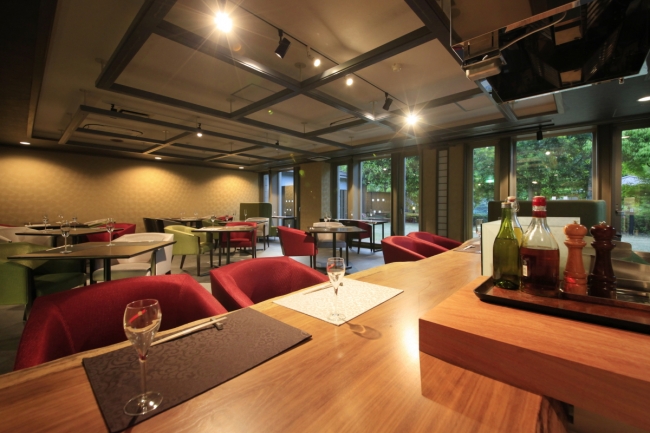 ライブキッチンのあるレストラン