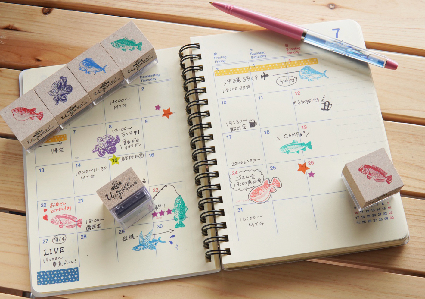 釣り好きのための雑貨ブランド Pechepeche から釣魚をモチーフにした浸透印スタンプ Uo Pon 発売開始 株式会社プラスエムのプレスリリース