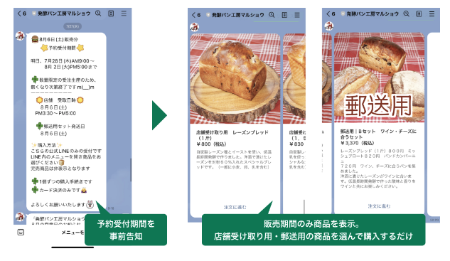発酵パン工房マルショウ様の無店舗販売 × Lineupの活用事例