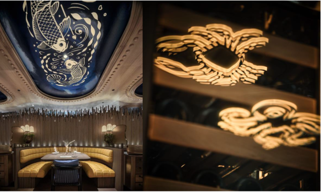 Italian Silhouette from left, Doodle Garden - ceiling detail Image credit AB Concept