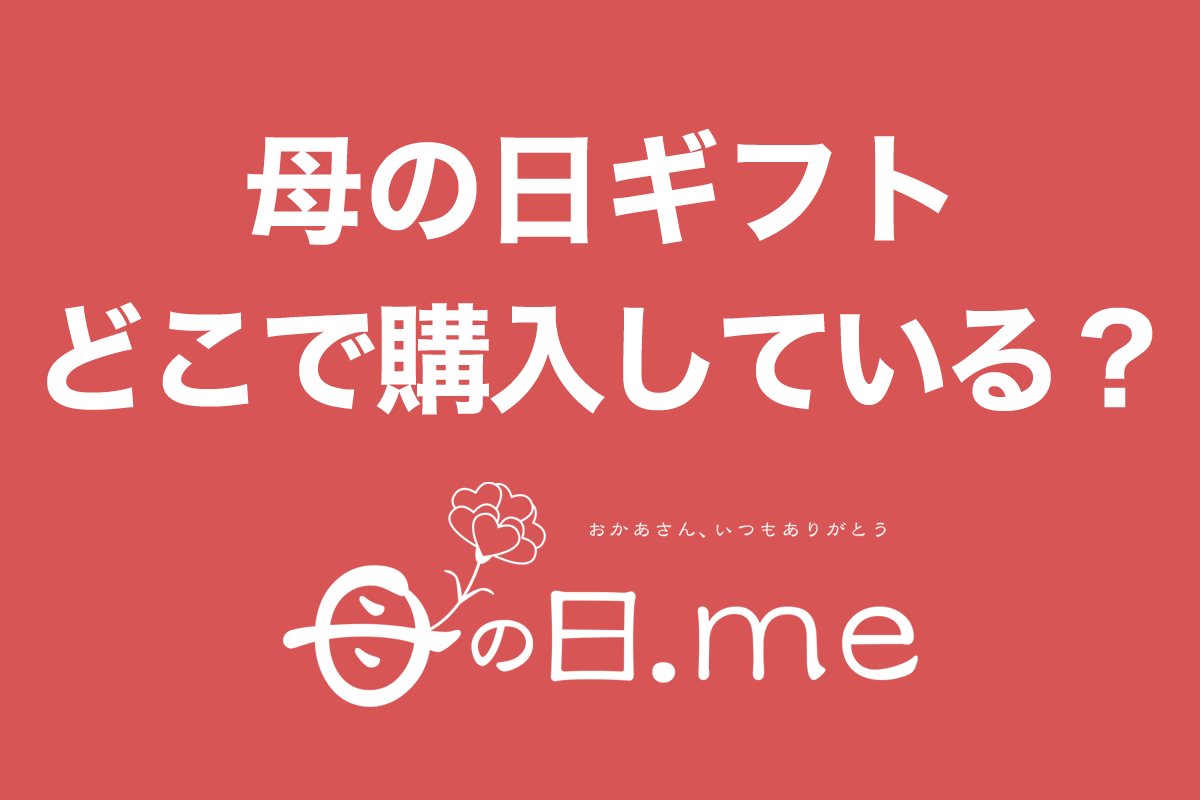 「母の日ギフトをどこで購入していますか？」母の日に関するアンケート調査（母の日.me 調べ）