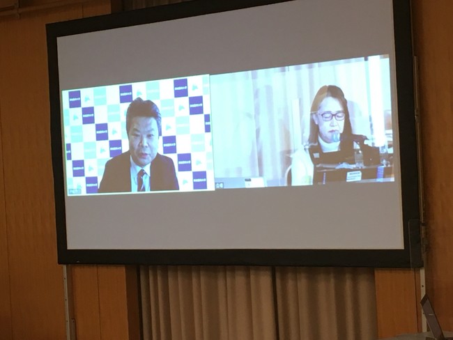 Webで講演される浜松医科大学　伊藤先生（左）と座長の順天堂大学　植木先生