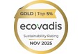 オカムラグループがEcoVadis社のサステナビリティ評価（2025年）において評価対象企業の上位5％以内となる「ゴールド」評価を4年連続で獲得