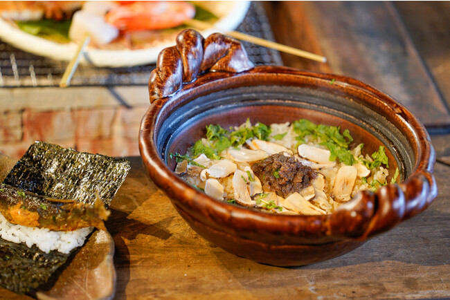松茸と尾崎牛の炊き込みご飯